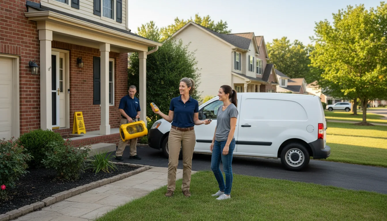 Residential water damage restoration in Rural Ridge, PA